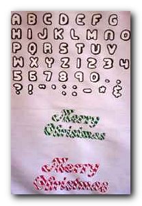 Transfer T4655 Merry Christmas & Fat Letters