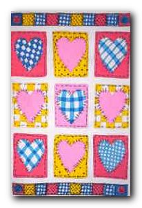 Transfer T4665 Patchwork Hearts